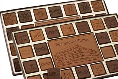 О шоколаде и шоколадках с логотипом 